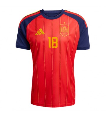 Spanien Martin Zubimendi #18 Hjemmebanetrøje VM 2026 Kortærmet